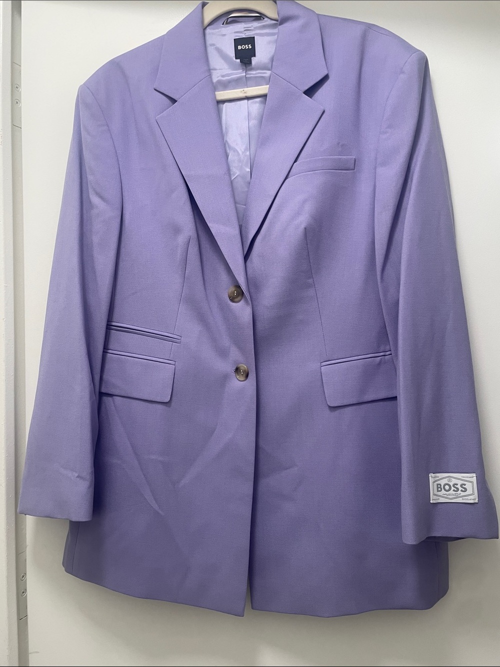 BOSS Lavender Lilac Single-Breasted Blazer